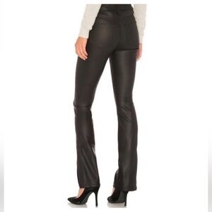 FREE PEOPLE We The People Sleek Black Faux Leather Pants size 6